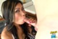 Fon sucking cock hand around cock shaft